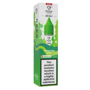 Xtreme Sour Apple Nic Salt E-Liquid by Crystal Clear Bar Salts 10ml